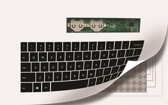 A waterproof keyboard printed on paper